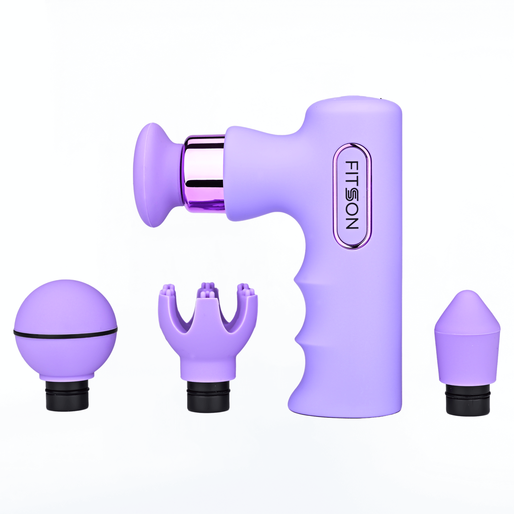 Massage Gun Purple color with four heads